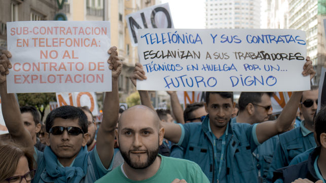 2015 Huelga subcontratas Telefonica 2